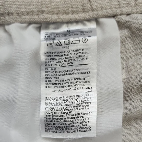 Old Navy Taupe High-Waist Linen-Blend Shorts - Picture 6 of 6